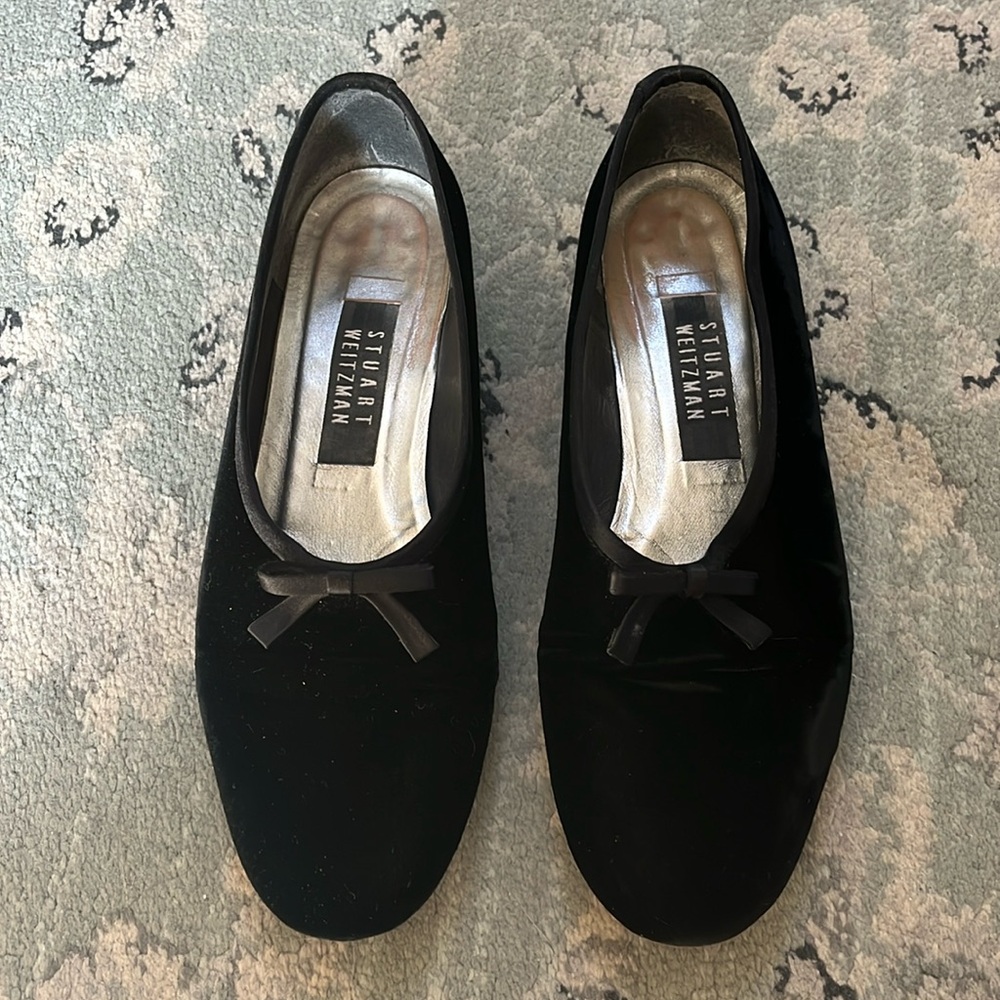 Stuart Weitzman Velvet flats 7 1/2